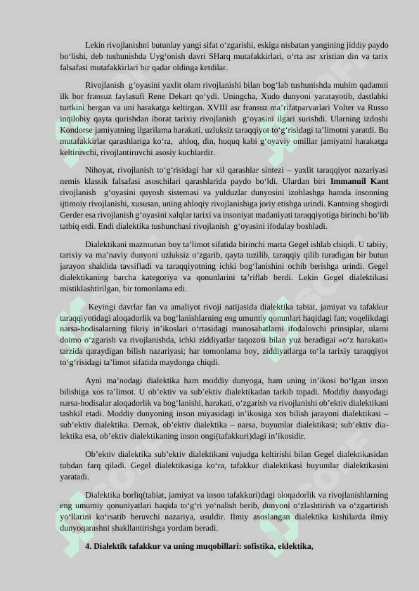 OLAMNING UNIVERSAL ALOQALARI VA RIVOJLANISH. FALSAFANING QONUN VA KATEGORIYALARI 5
