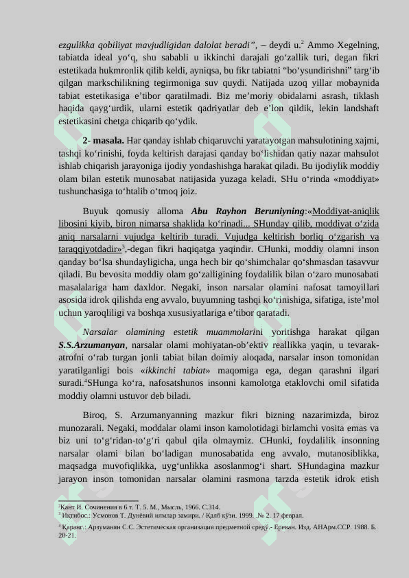Estetik tarbiyaning asosiy yo‘nalishlari va estetikaning zamonaviy muammolari 3