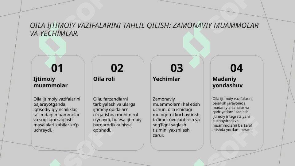 Oilaning ijtimoiy vazifalari va uning rollari 8