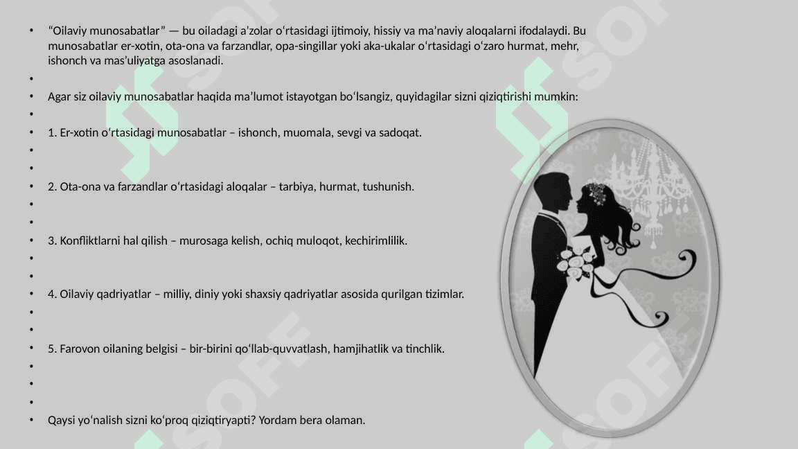 Oilaviy munosabatlar psixologiyasi 3