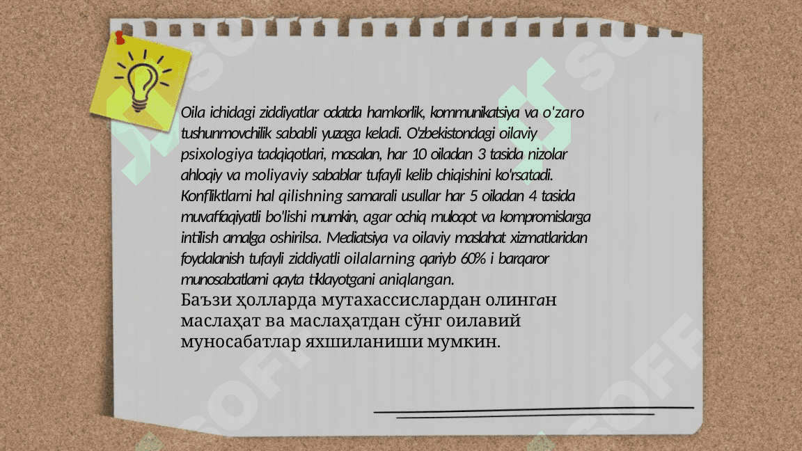 Oilaviy munosabatlar psixologiyasi 6