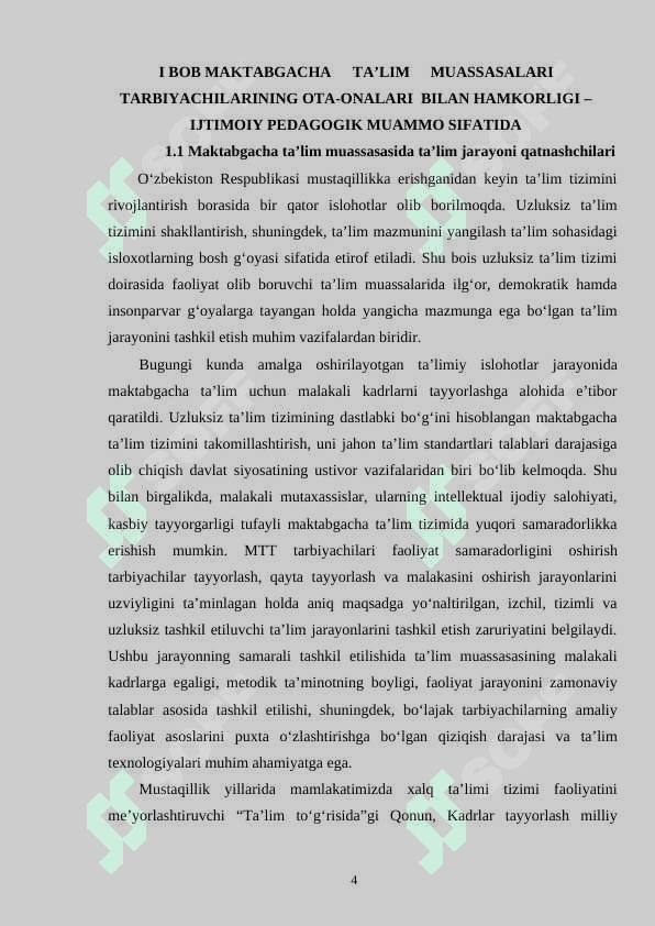 MAKTABGA TA’LIM MUASSASALARINING HAMKORLIKKA DOIR ISH HUJJATLARINI O‘RGANISH 4
