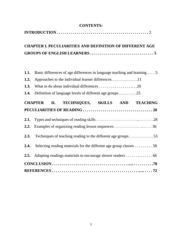 PECULIARITIES AND DEFINITION OF DIFFERENT AGE GROUPS OF ENGLISH LEARNERS