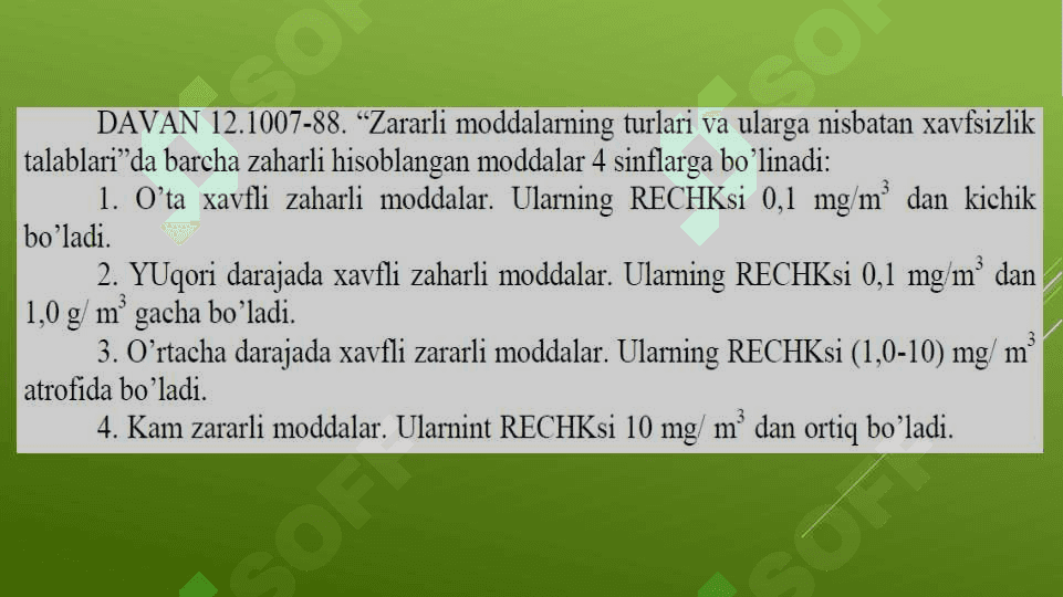 ATMOSFERA HAVOSINI ZAHARLI GAZLARDAN TOZALASH 7