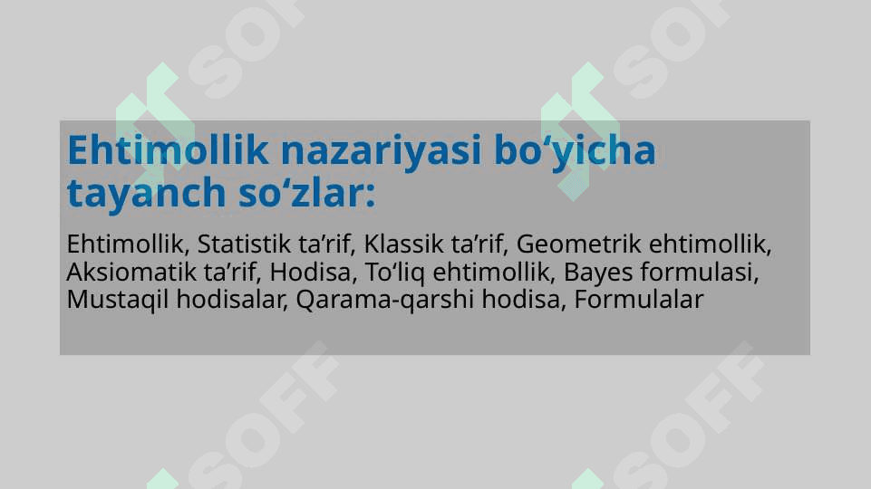 Ehtimollik ta’riflari 3