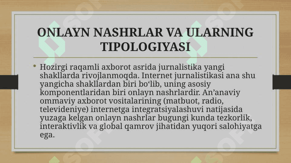 Onlayn nashrlar va ularning tipologiyasi 2