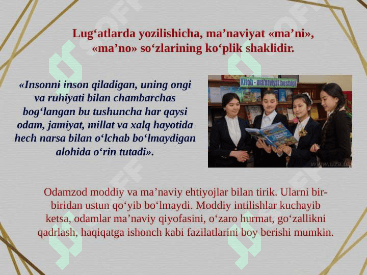 Moddiy va ma’naviy hayot 3