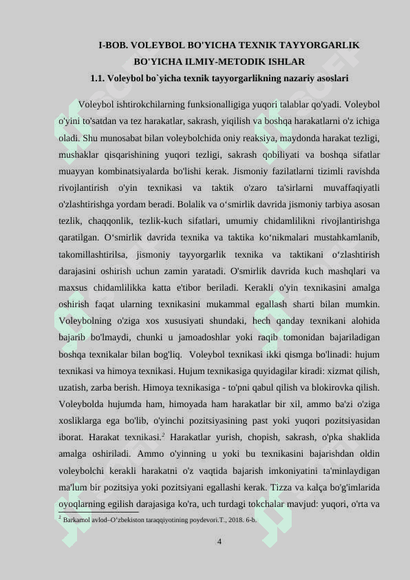 Malakali voleybolchilarning texnik taktik xarakatlarining samaradorligi 4
