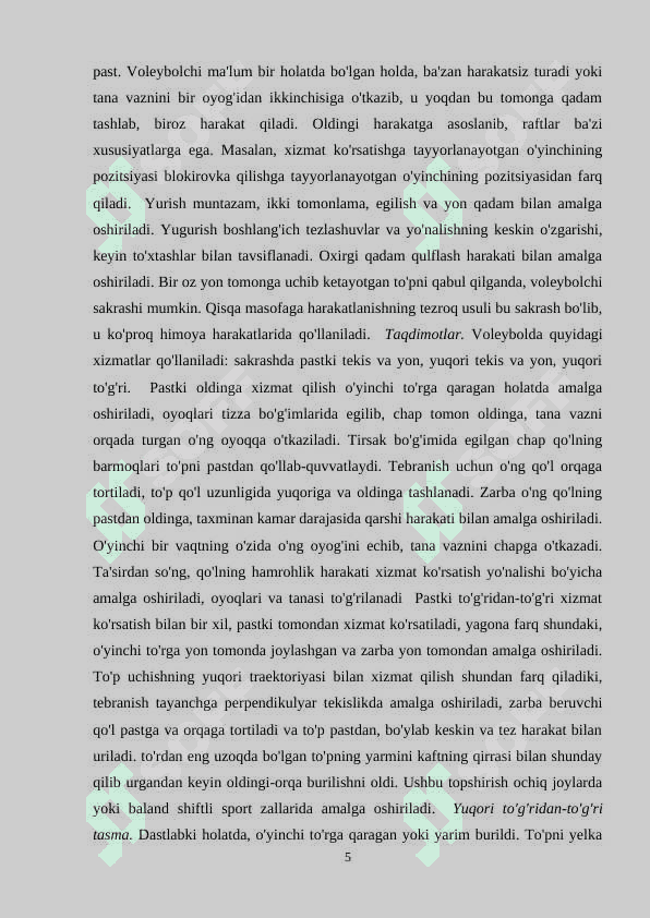 Malakali voleybolchilarning texnik taktik xarakatlarining samaradorligi 5