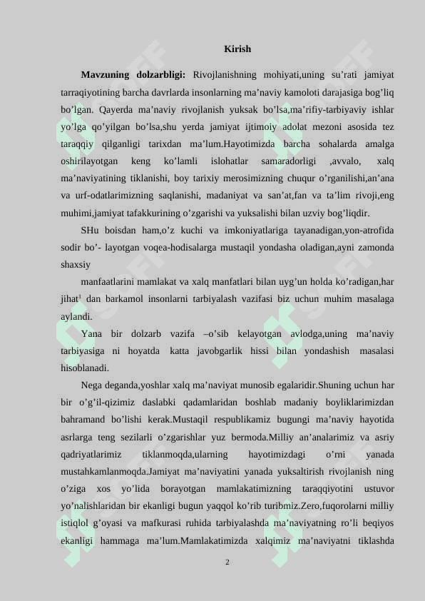Ma'naviyatning yaxlit tizim sifatida shakllanishida adabiyotning o'rni 2