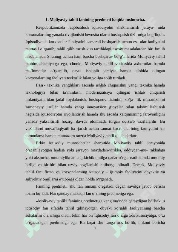 Moliyaviy tahlilning pridmeti mazmuni va vazifalari 5