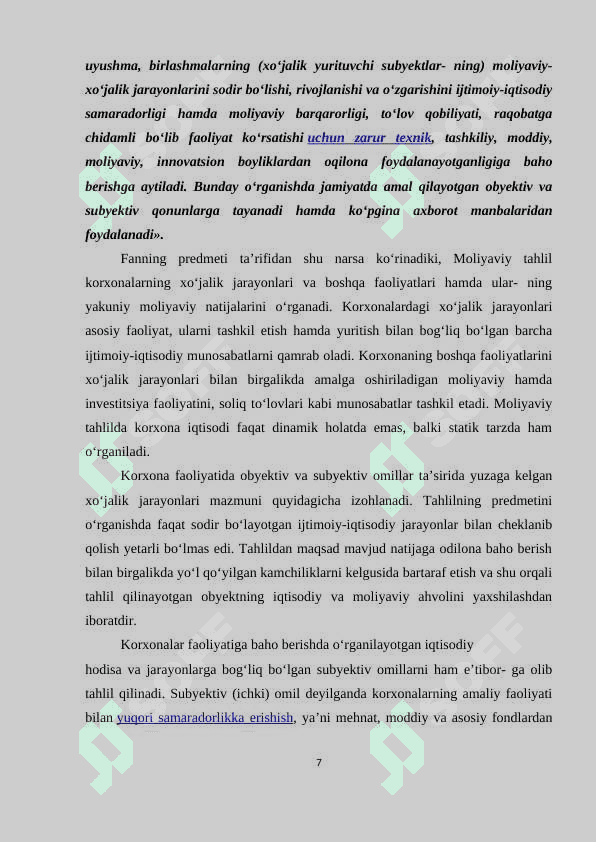 Moliyaviy tahlilning pridmeti mazmuni va vazifalari 7