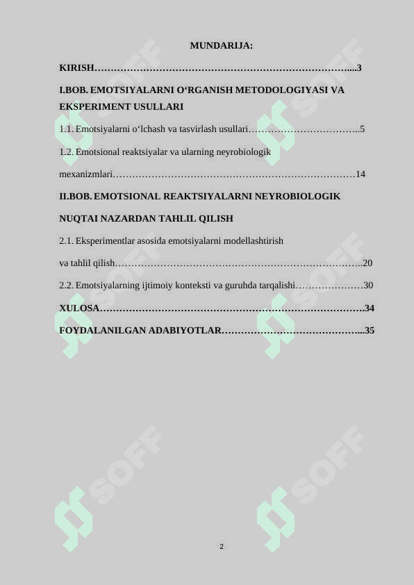 EMOTSIYANI EKSPERIMENT O'RGANISH 2