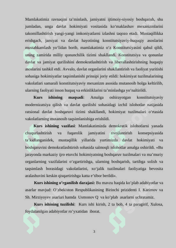 O‘zbekiston Respublikasida ijtimoiy sohada amalga oshirilayotgan islohotlar va ularning ahamiyati 3