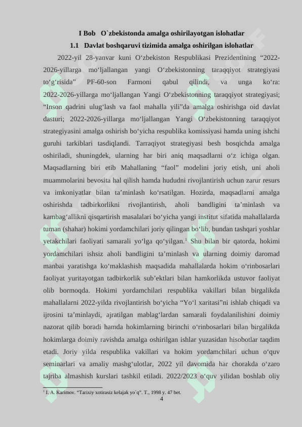 O‘zbekiston Respublikasida ijtimoiy sohada amalga oshirilayotgan islohotlar va ularning ahamiyati 4