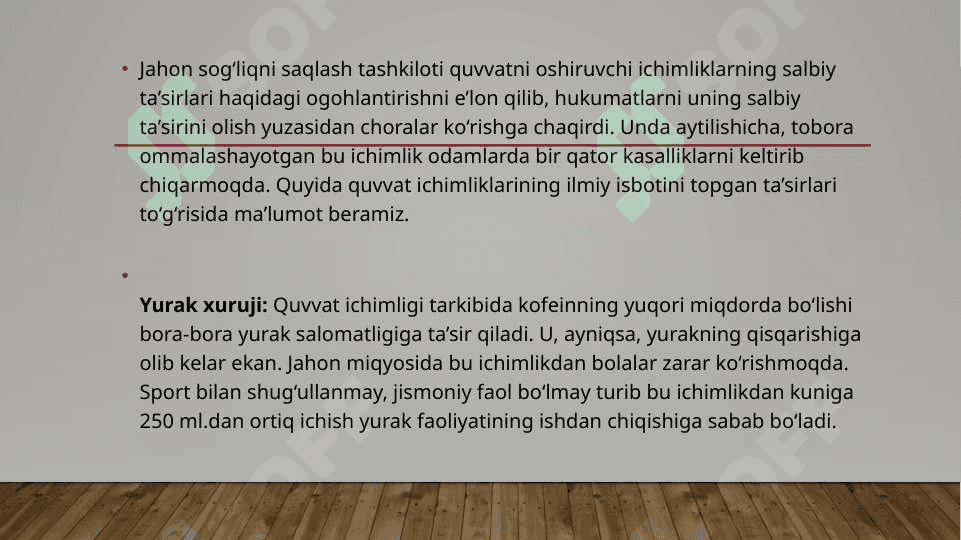 Energetik ichimliklarning inson organizimga  salbiy ta‘siri 2