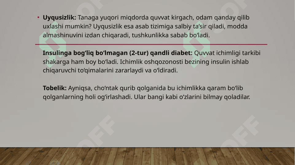 Energetik ichimliklarning inson organizimga  salbiy ta‘siri 4
