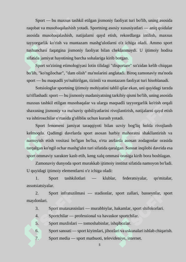 SPORTNING JAMIYATDAGI FUNKSIYALARI 5