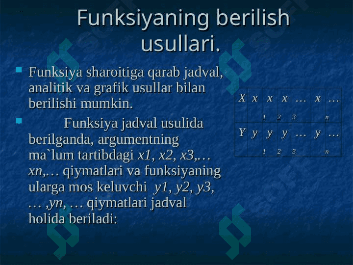 Funksiya hosilasi va uning tadbiqlari 8