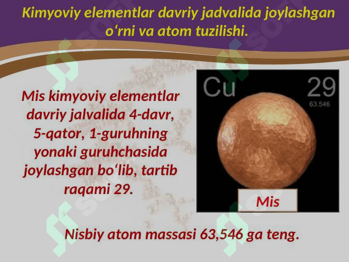 DAVRIY SISTEMANING  I B GURUH ELEMENTLARI 5