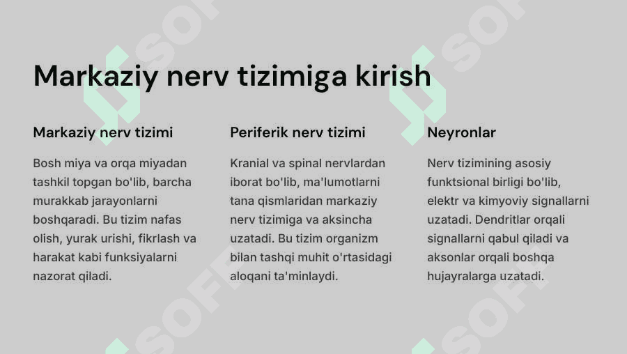 Asab markazlari. Markaziy nerv tizimining reflector tamoyili. Orqa miya ,uzunchoq miya va vegetativ nerv tizimi fiziologiyasi. 2