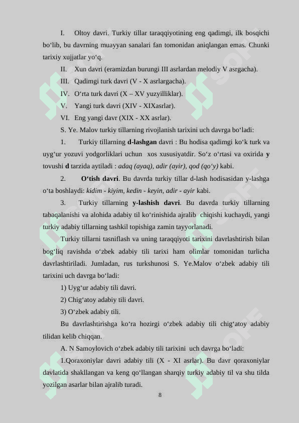 Oltoy tillarining turkiy tillar grammatik tizimidagi ifodasi 8