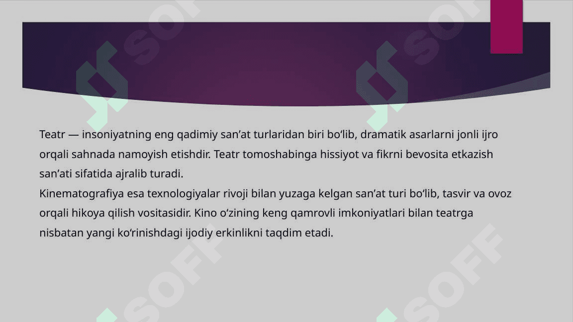 TEATR KINEMATOGRAFIYANING ASOSI 4