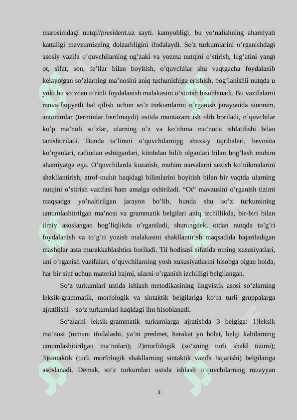 ONA TILI DARSLARIDA SO`Z TURKUMLARINI O`TISH USULLARI 3