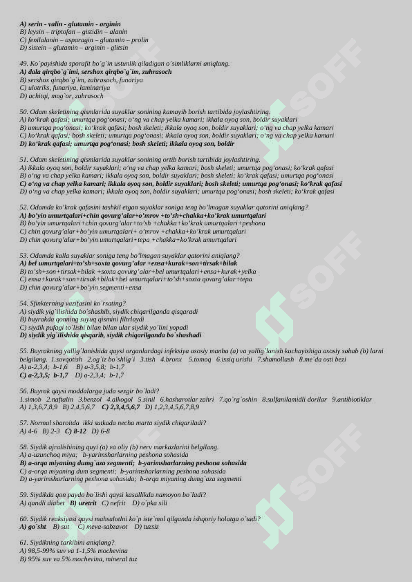 Biologiya DTM 1000 talik javobi 5
