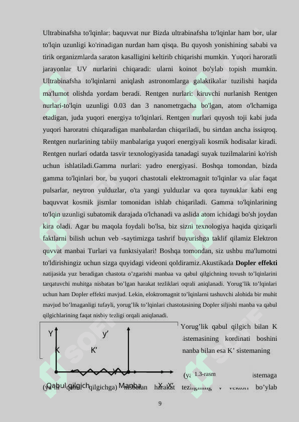 OPTIKADA DOPLER EFFEKTI VA UNING QO'LLANILISHI 8