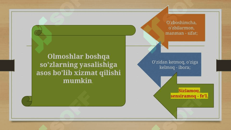 Olmoshning tarifi leksik grammatik xususiyatlari 4