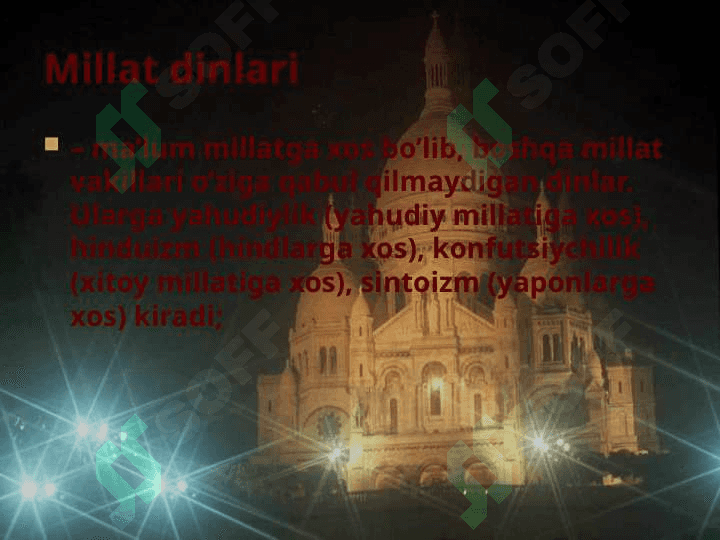 Milliy dinlar 3
