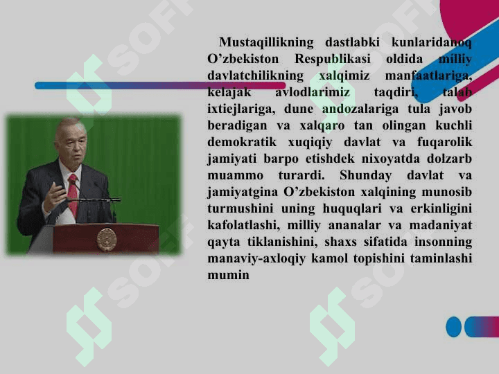 O’zbekistonda demokratik, fuqarolik   jamiyat asoslarining shakillanishi, amalga  oshirilgan siyosiy reformalar 2