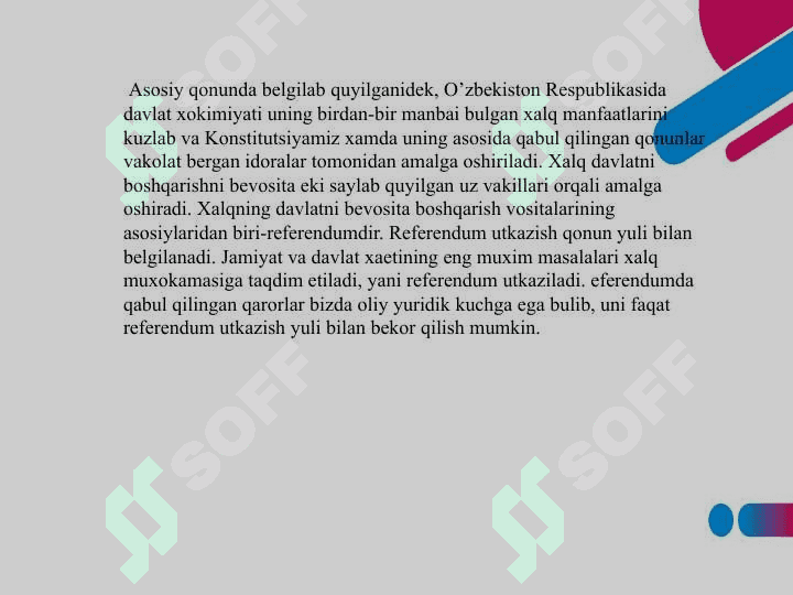 O’zbekistonda demokratik, fuqarolik   jamiyat asoslarining shakillanishi, amalga  oshirilgan siyosiy reformalar 3