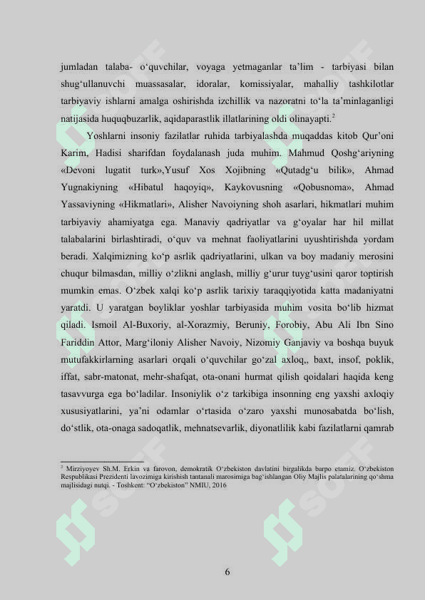 SHAXS TARBIYASIDA MUTAFAKKIRLARNING FIKRI 6