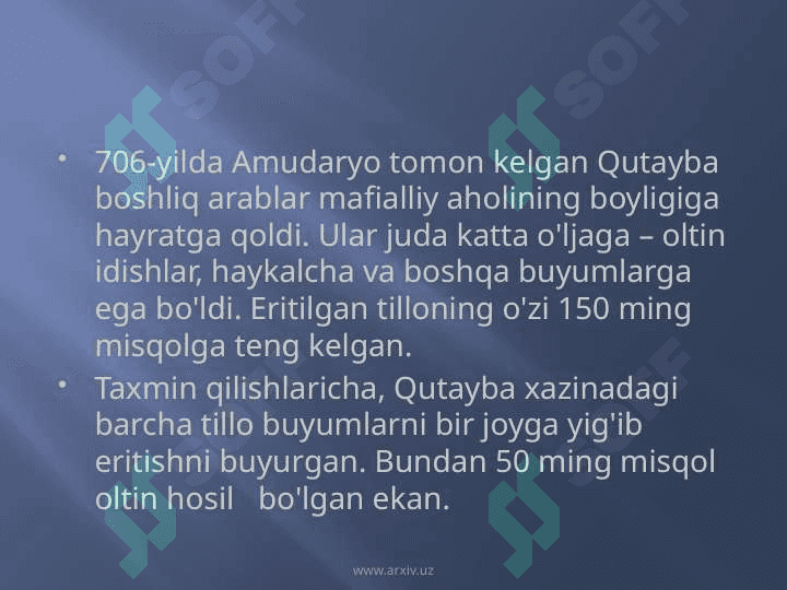 “O’RTA OSIYODA QO’LLANILGAN OG’IRLIK, UZUNLIK VA HAJM O'LCHOV BIRLIKLARI 6