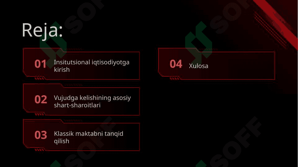 Insitutsional iqtisodiyotning vujudga kelishining shart-sharoitlari. 2