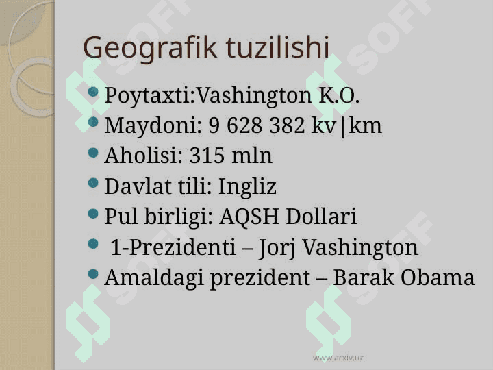 Amerika Qo’shma Shtatlari tarixi 3