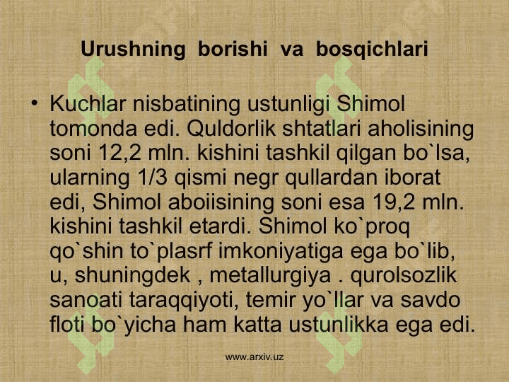 AQSH fuqarolar urushi 8