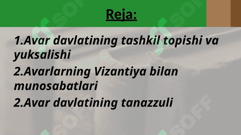 Avarlar imperiyasining yuksalish davri 2