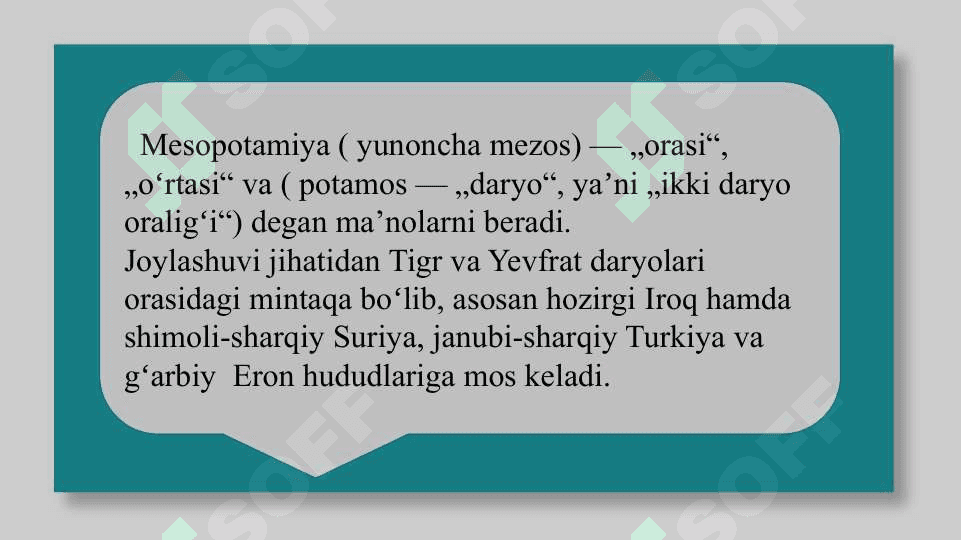 Mesopatamiya sivilizatsiyasining o’ziga xos xususiyatlari 2