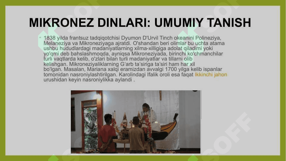 Mikroneziya xalqlari diniy koʻrinishlari 2