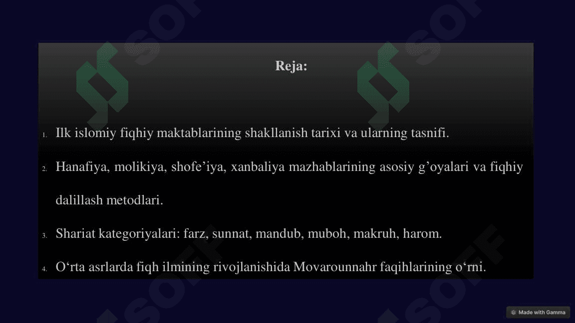 Islomiy Fiqh Maktablari 3
