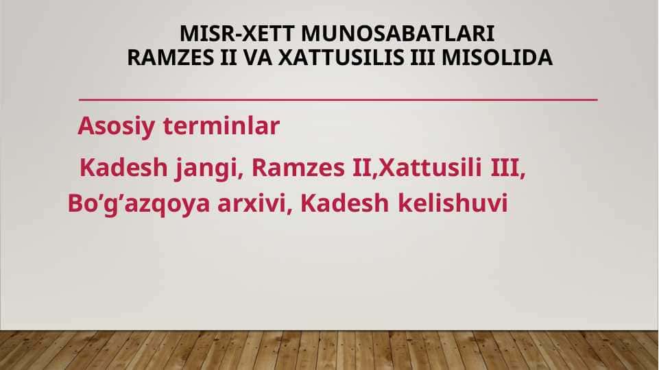 MISR-XETTMUNOSABATLARI