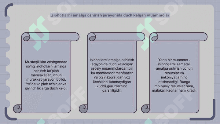 Mustaqillikning dastlabki yillaridan boshlab islohotlarning amalga oshirilishi 5