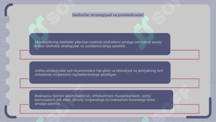 Mustaqillikning dastlabki yillaridan boshlab islohotlarning amalga oshirilishi 8