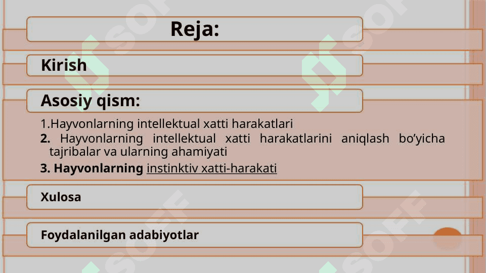 Hayvonlarning intellektual xatti harakatlari 2