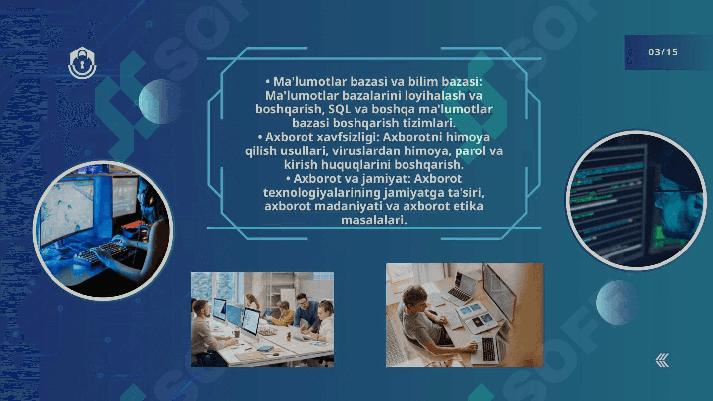 INFORMATIKA VA AXBOROT TEXNOLOGIYALARI FANLARINING MAZMUNI 5