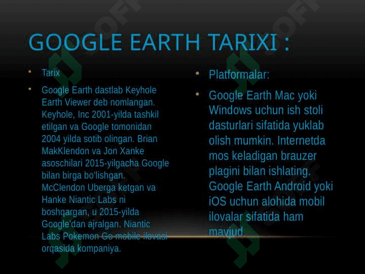 Google Earth haqida umumiy tushuncha 5