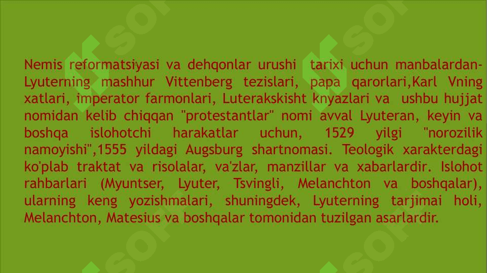 Germaniyada reformatsiya, dehqonlar urushi davri (1524-1526) tarixshunosligi va manbashunosligi 3